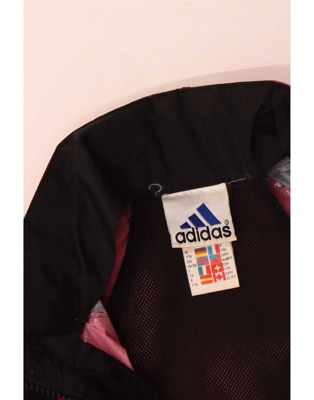 Giacca antipioggia Adidas da ragazzo 15-16 anni in poliammide color block nera