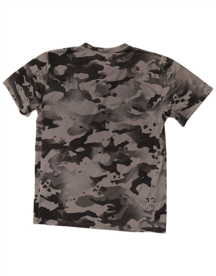 T-shirt Nike Dri Fit da uomo in poliestere mimetico grigio medio