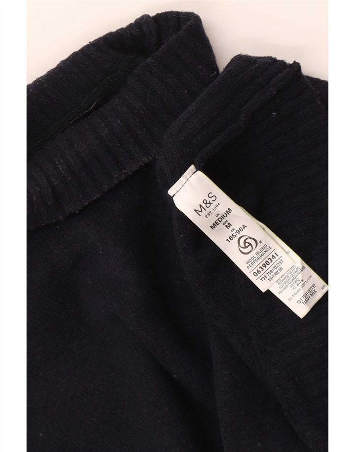 Maglione maglione a collo alto da donna Marks & Spencer UK 14 blu navy medio