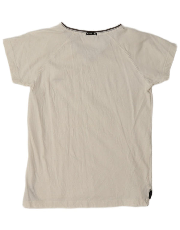 T-shirt da donna Asics Top UK 12 cotone bianco medio