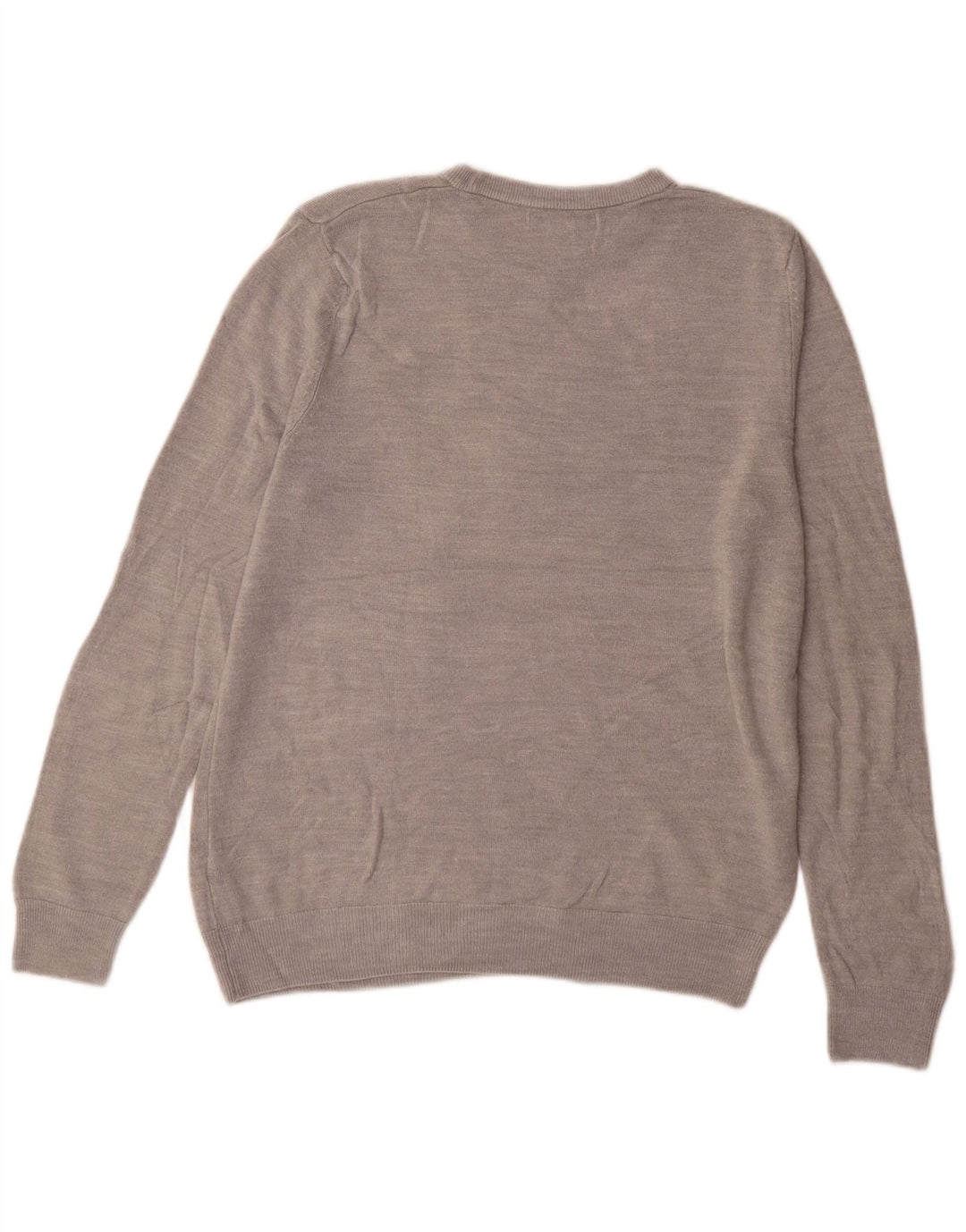 Maglione maglione girocollo da uomo Marks & Spencer grigio medio in acrilico