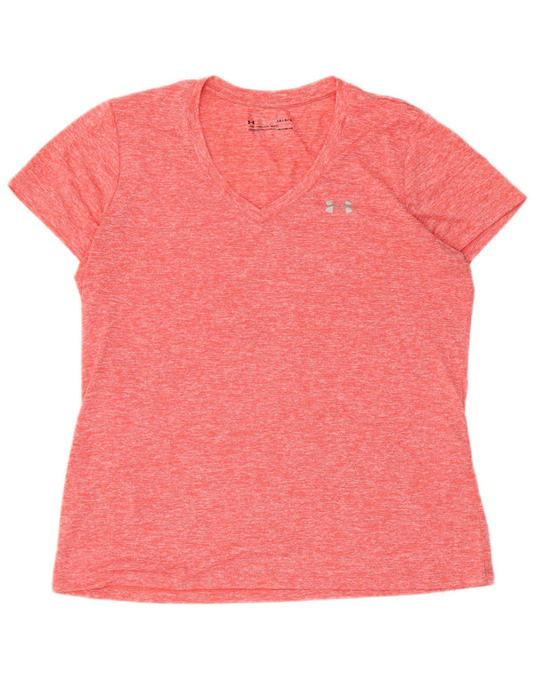 Maglietta a maniche corte da donna Under Armour UK 16 Large Orange Sports