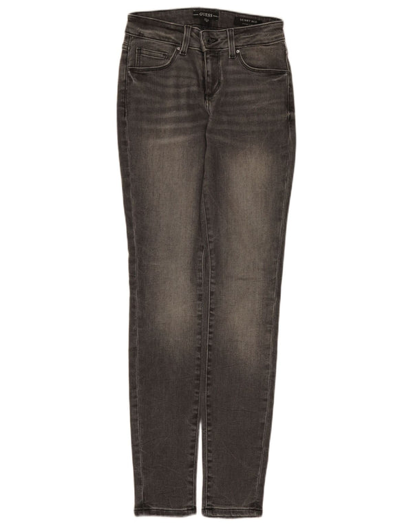 Jeans skinny Guess da donna a vita media W25 L30 Grigi