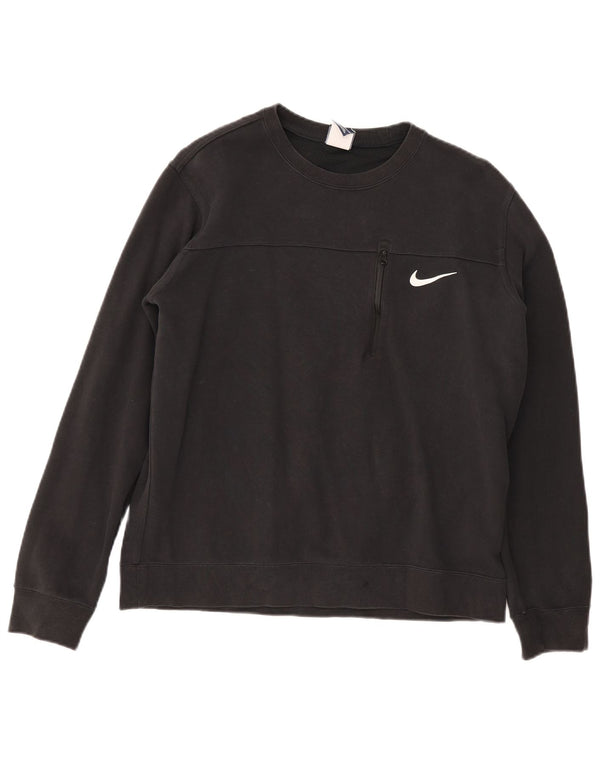Felpa da donna Nike Jumper UK 14 Large Black Cotton Sports