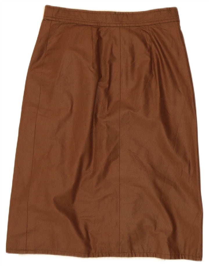 Gonna a portafoglio reversibile vintage da donna W30 marrone medio