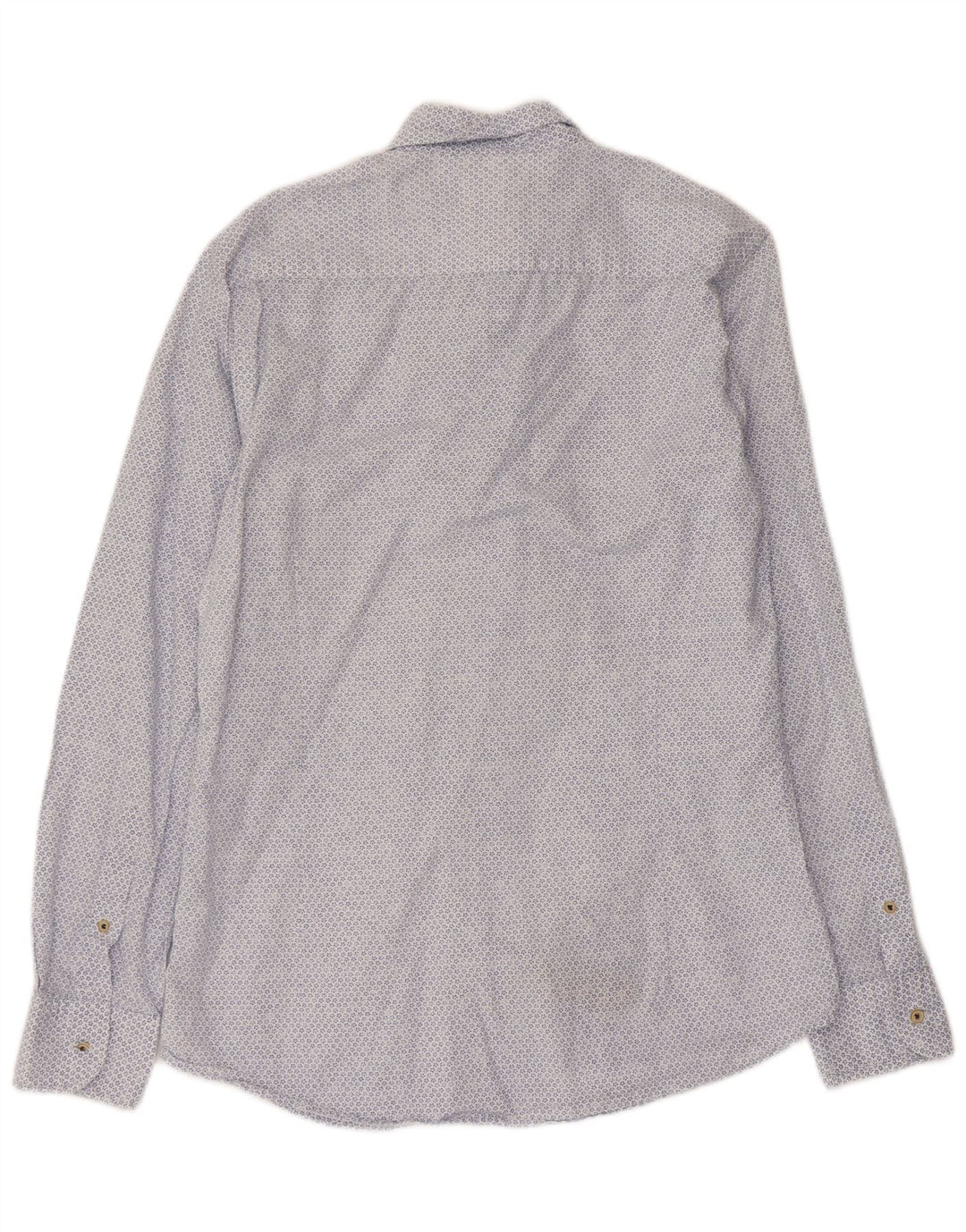 Camicia Uomo Massimo Dutti Piccola Cotone Floreale Blu