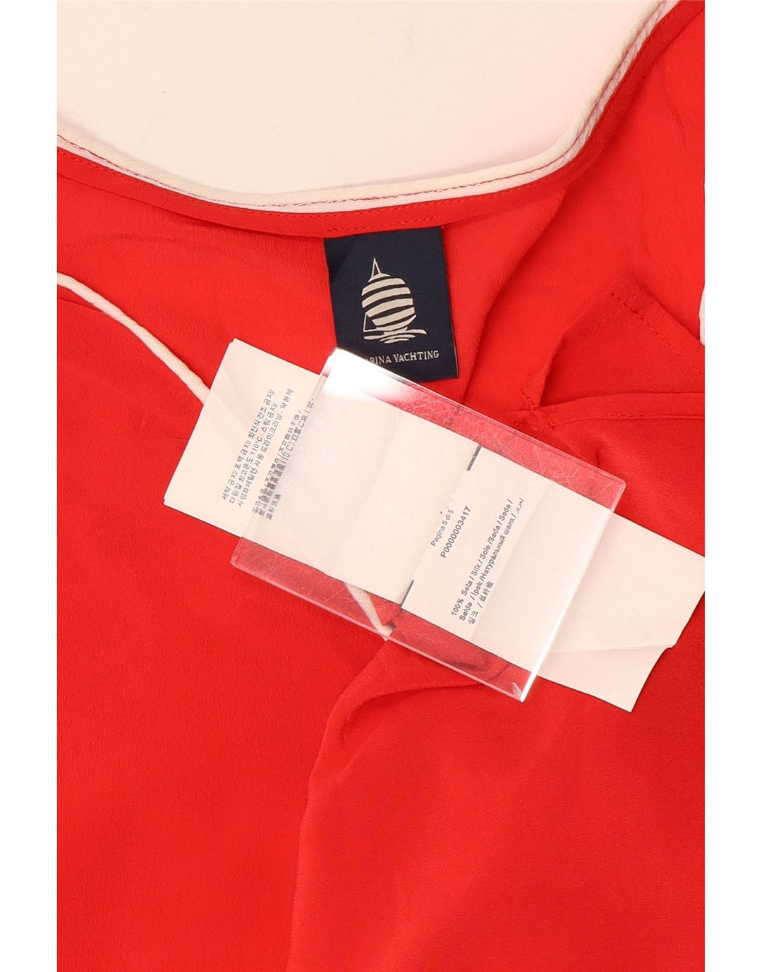 Marina Yachting Camicetta oversize da donna Top UK 6 XS Seta rossa