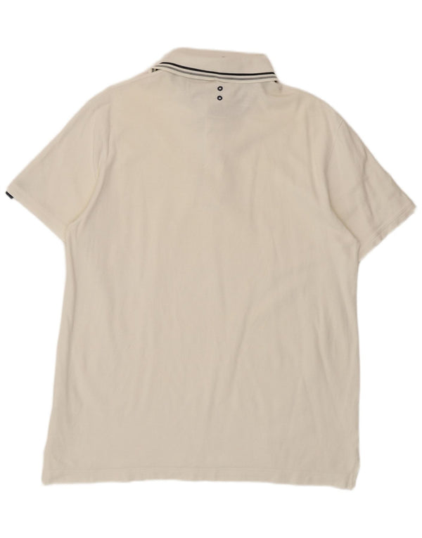 Polo Adidas da uomo UK 44/46 grande cotone bianco