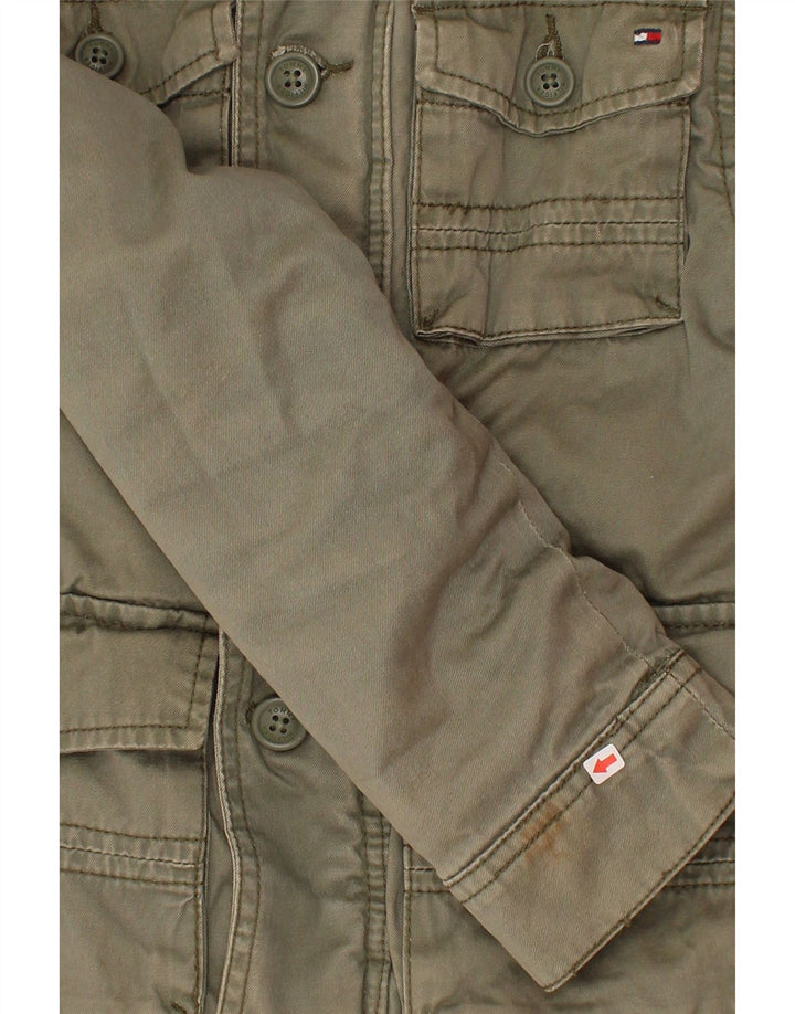 Giacca militare da bambino Tommy Hilfiger 6-7 anni piccola in cotone kaki