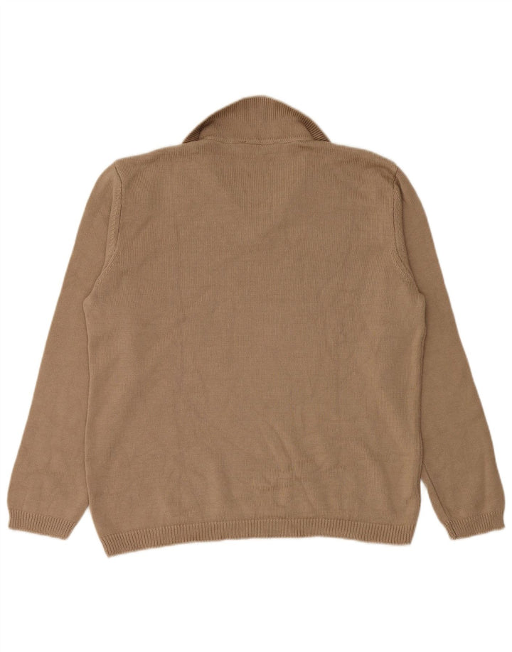 Maglione maglione collo alto da donna Zara UK 14 Beige medio