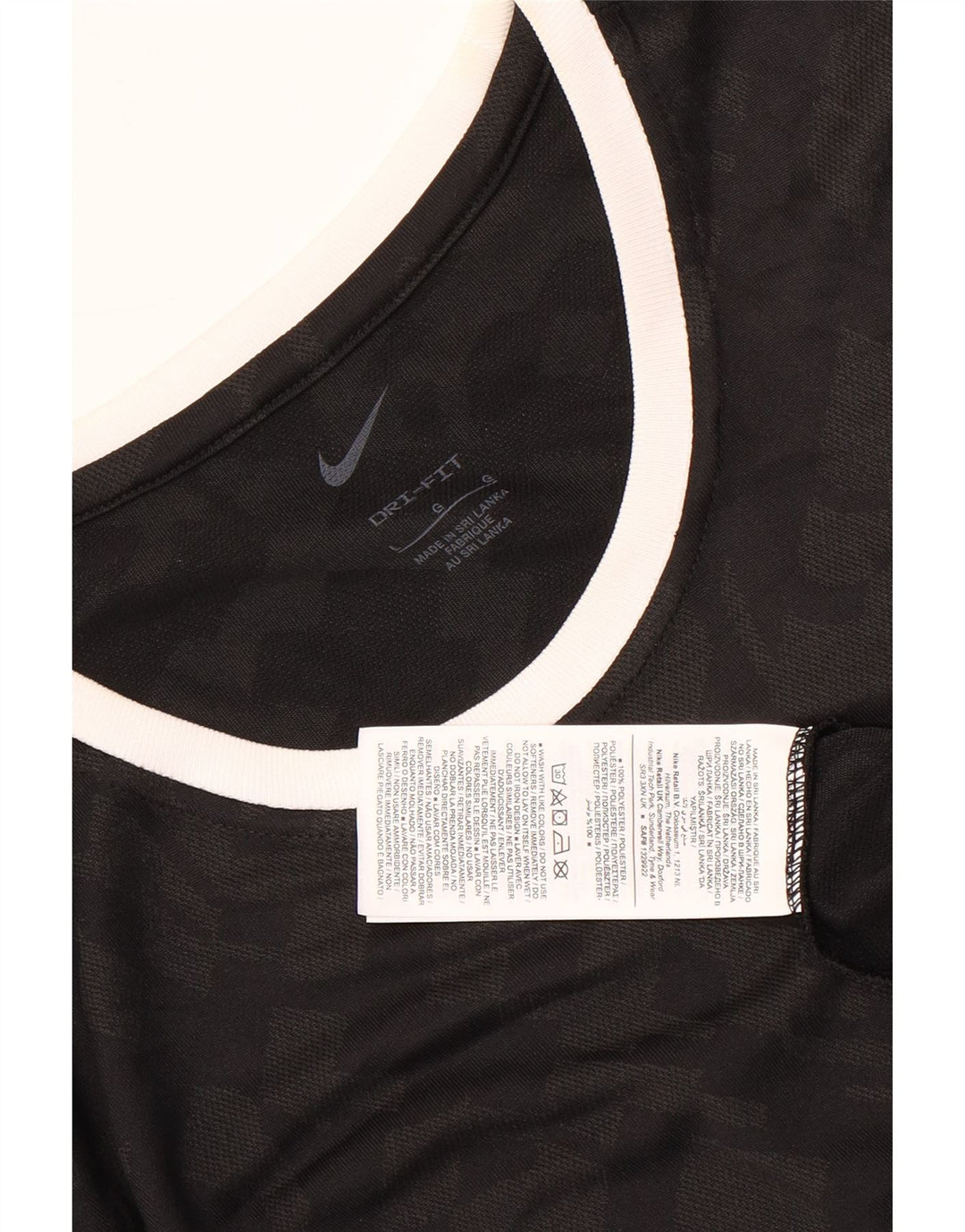T-shirt Nike Dri Fit da uomo, grande, in poliestere mimetico nero