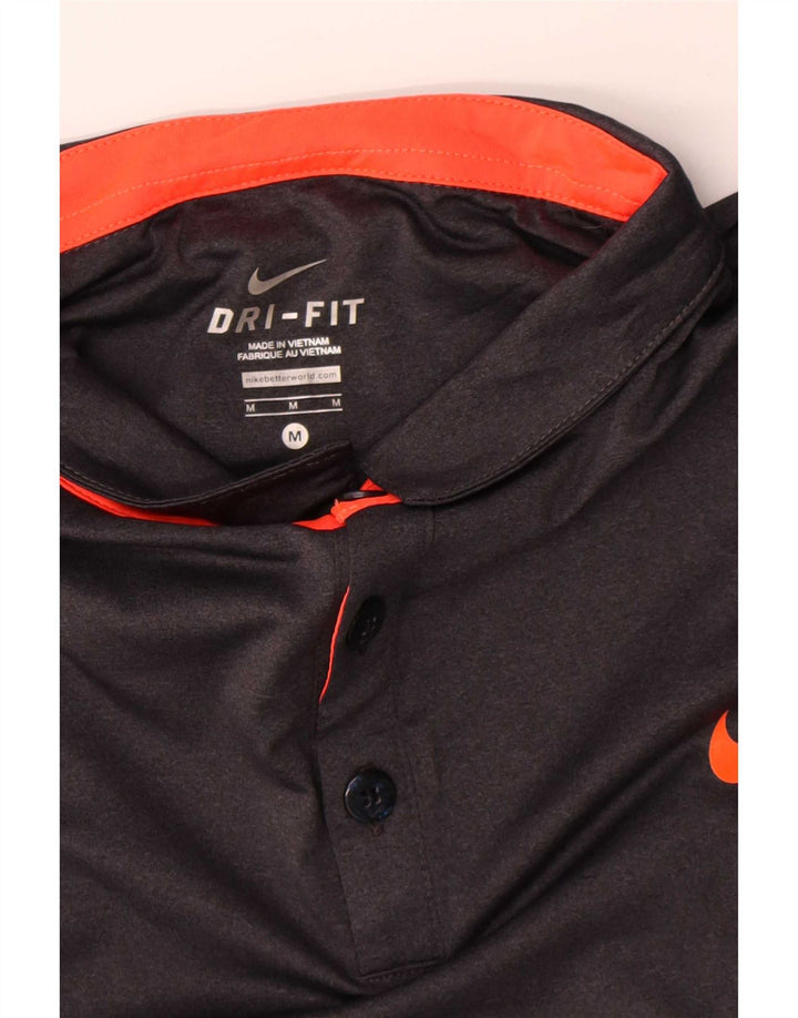 Polo Nike da uomo in poliestere grigio medio