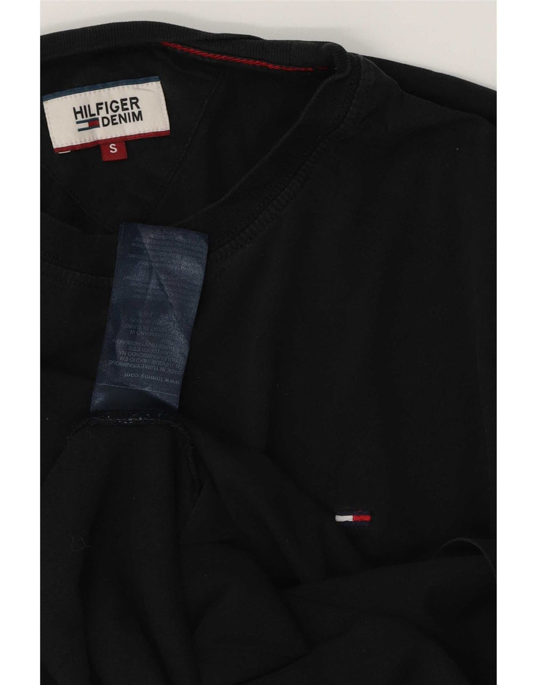 T-shirt da uomo Tommy Hilfiger Top piccola in cotone nero