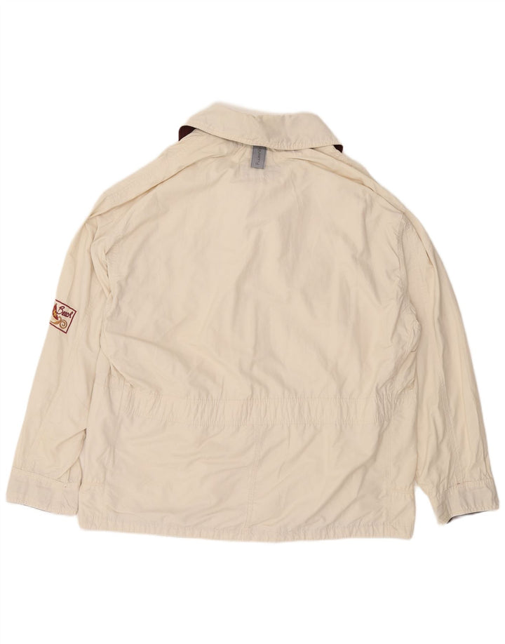 QUARRY Mens Utility Jacket UK 40 Large Off White Cotton