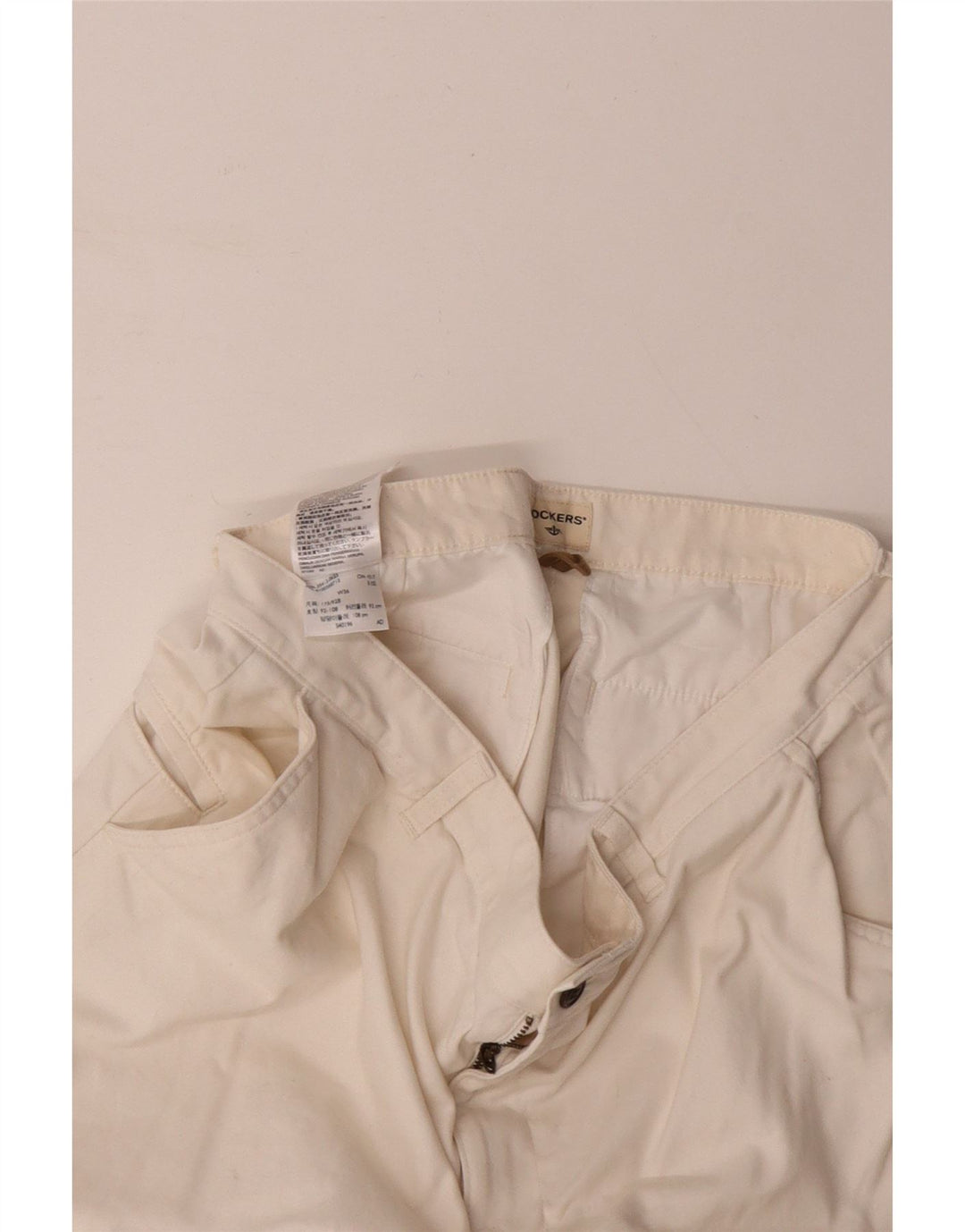 DOCKERS Pantaloncini cargo da uomo W36 grandi in cotone bianco sporco