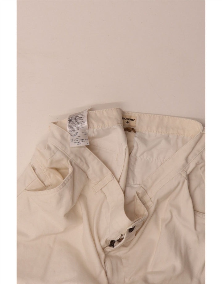 DOCKERS Pantaloncini cargo da uomo W36 grandi in cotone bianco sporco