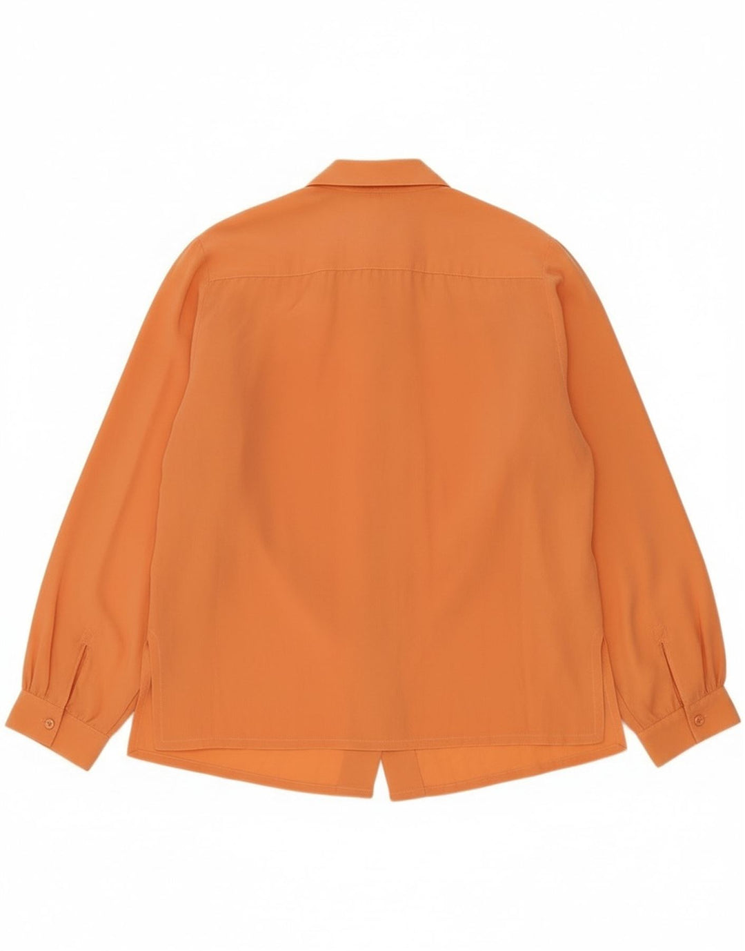 Camicetta camicia vintage da donna UK 12 arancione medio