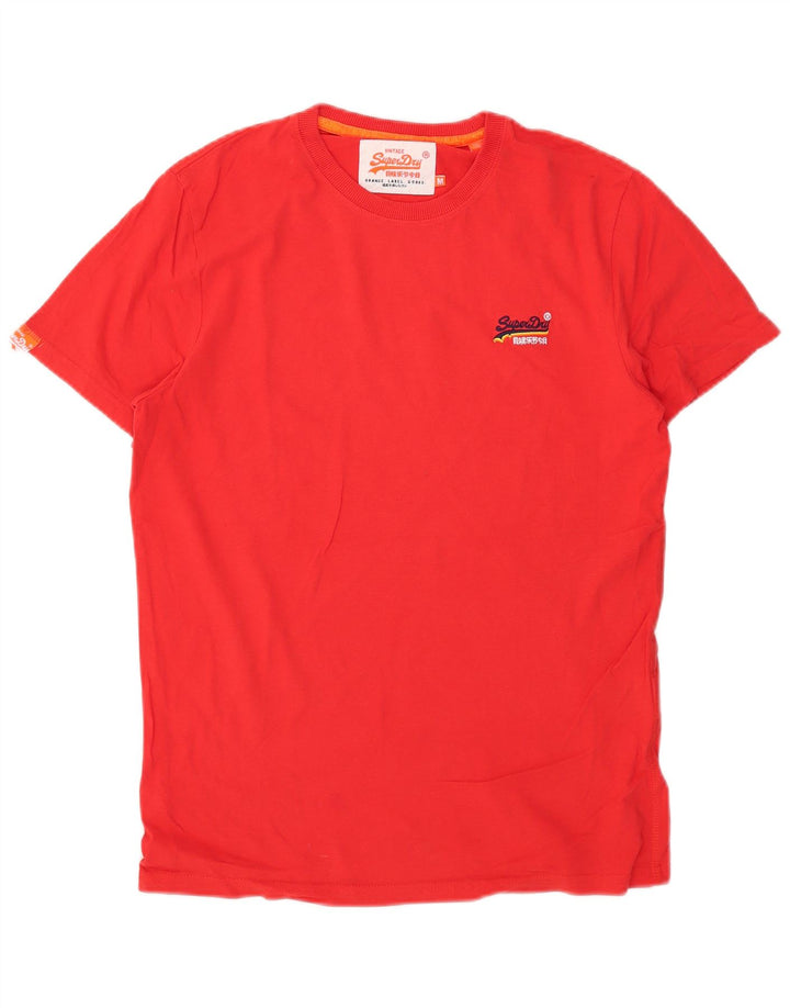 T-shirt da uomo Superdry Top rosso medio in cotone