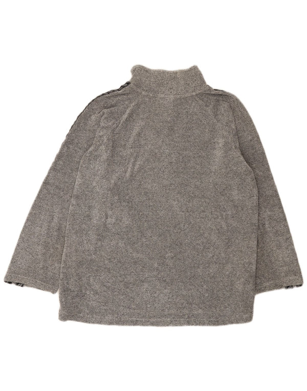 Asics Maglia da uomo con zip grafica e collo a maniche lunghe XL in blocco di colore grigio