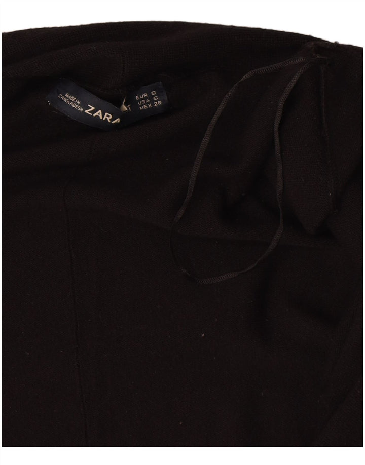 Maglione cardigan da donna Zara UK 10 piccolo in viscosa nera