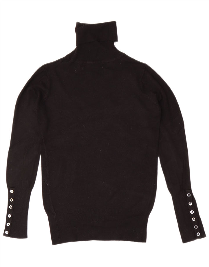 Maglione maglione collo alto da donna Zara UK 10 piccolo nero