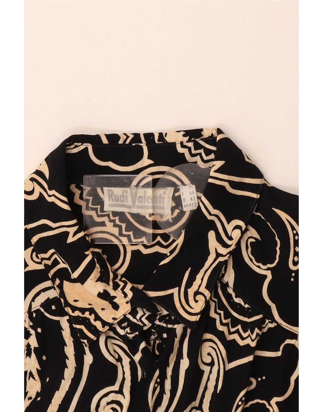 Camicetta camicia oversize da donna Rudi Valenti IT 46 Large Black Paisley