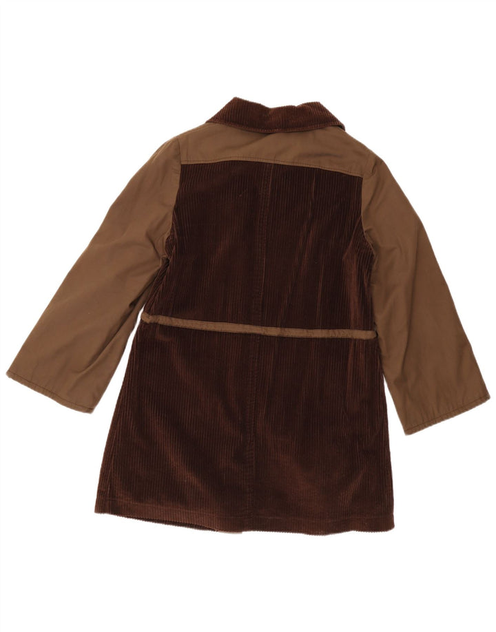 Soprabito vintage da donna UK 14 color block marrone medio