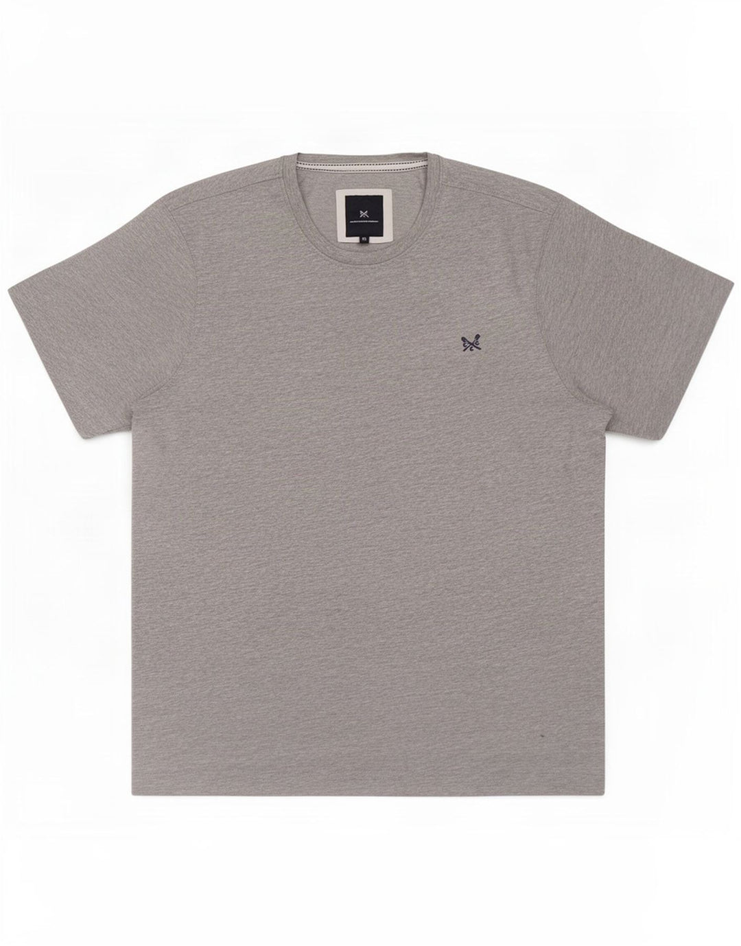 Crew Clothing T-shirt da uomo Top XL in cotone grigio
