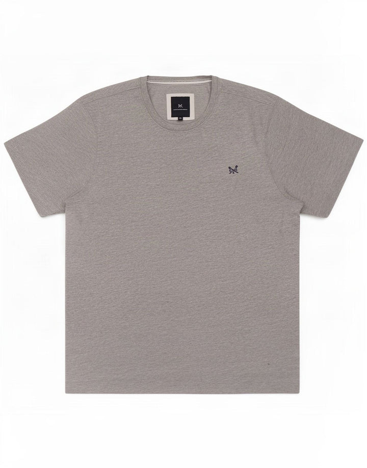 Crew Clothing T-shirt da uomo Top XL in cotone grigio