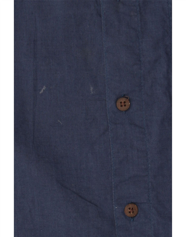 Camicia a maniche corte da uomo Mountain Warehouse Large in cotone blu navy