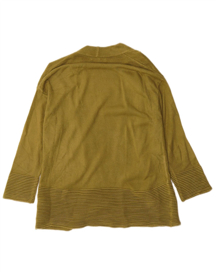 Maglione cardigan aperto con maniche a 3/4 Marks & Spencer da donna UK 14 Cachi medio