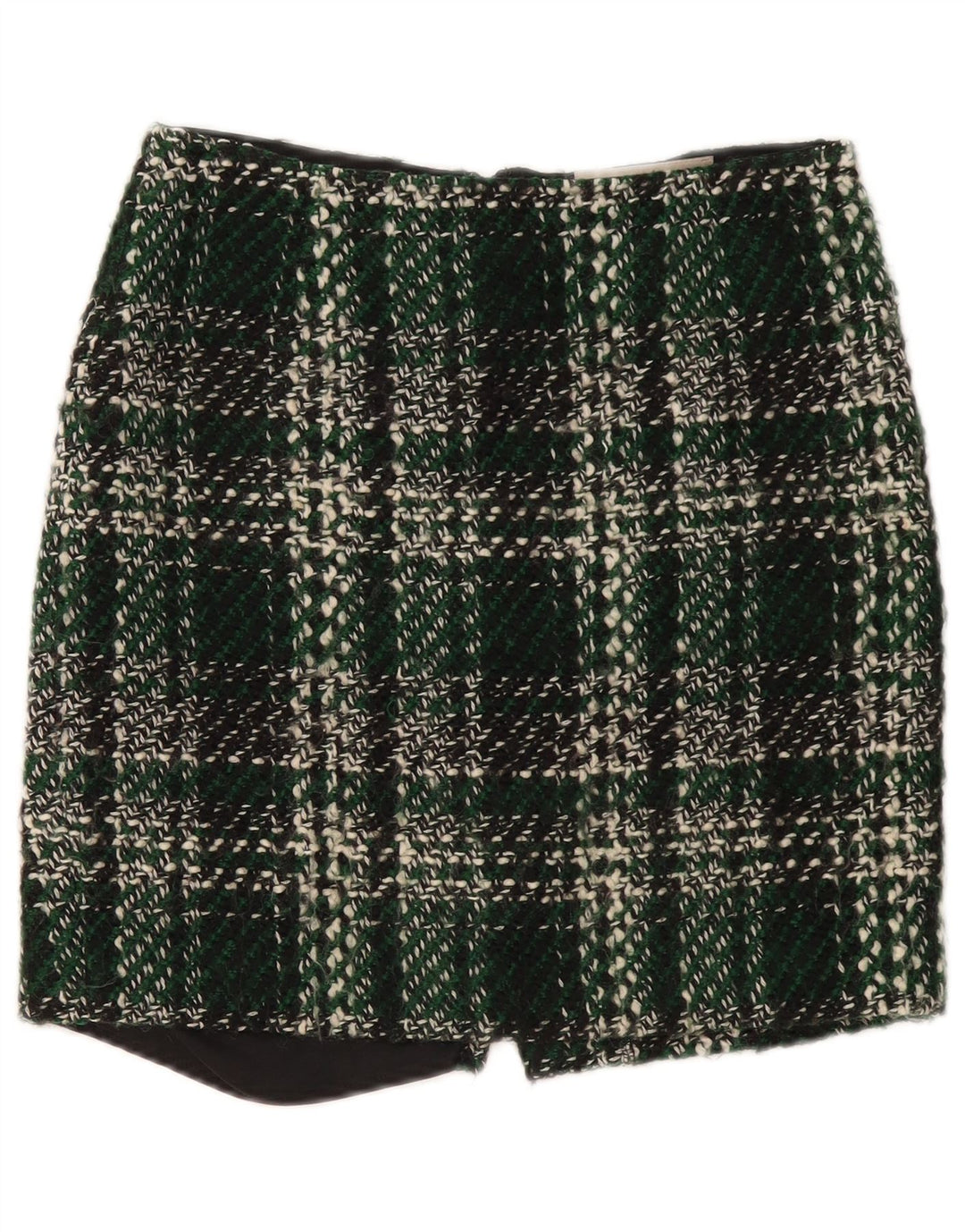 Fenn Wright Manson Minigonna da donna UK 10 Small W30 Lana a quadri verdi