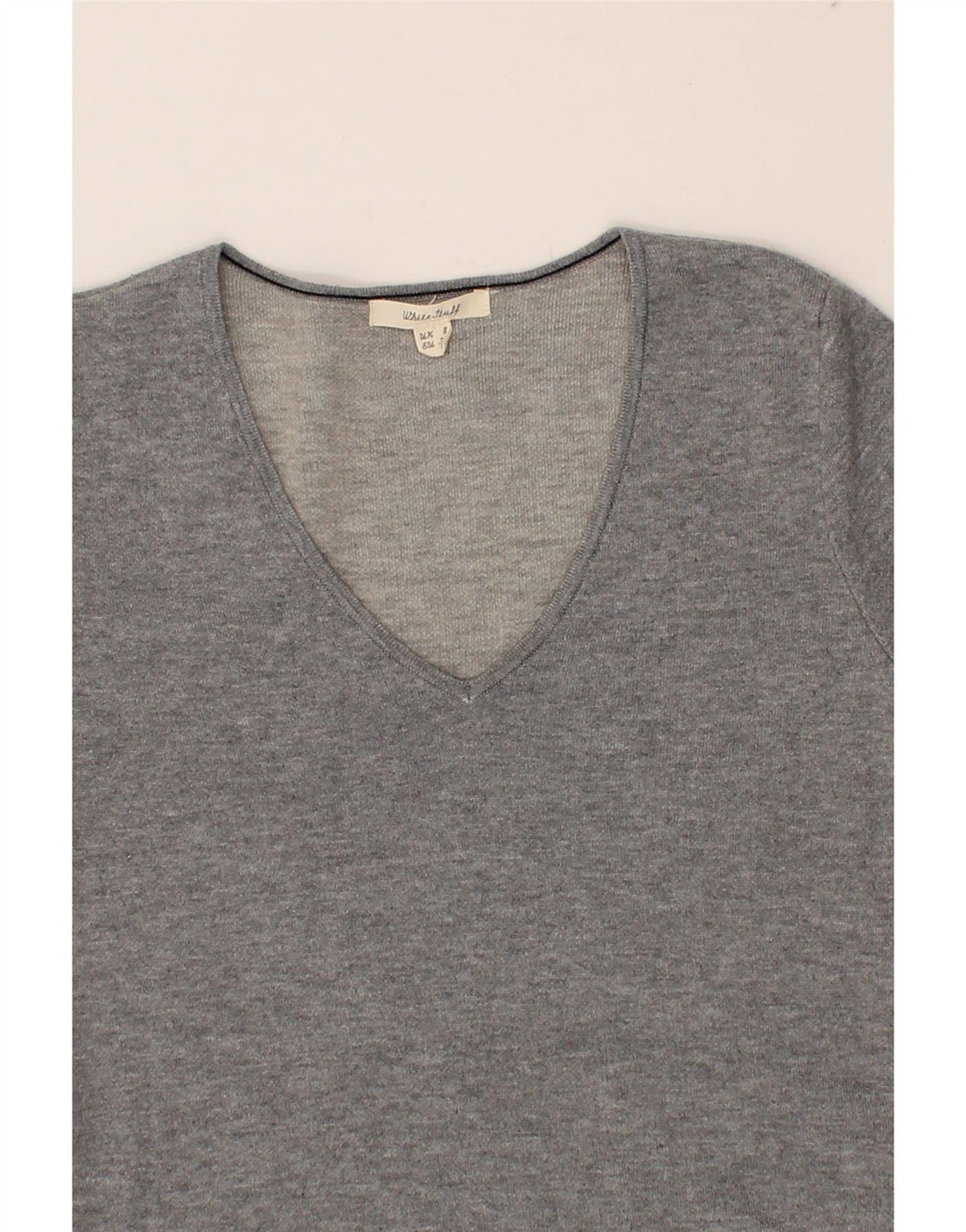 WHITE STUFF Womens Long Sleeve Jumper Dress UK 8 Small  Grey Cotton Vintage White Stuff and Second-Hand White Stuff from Messina Hembry 