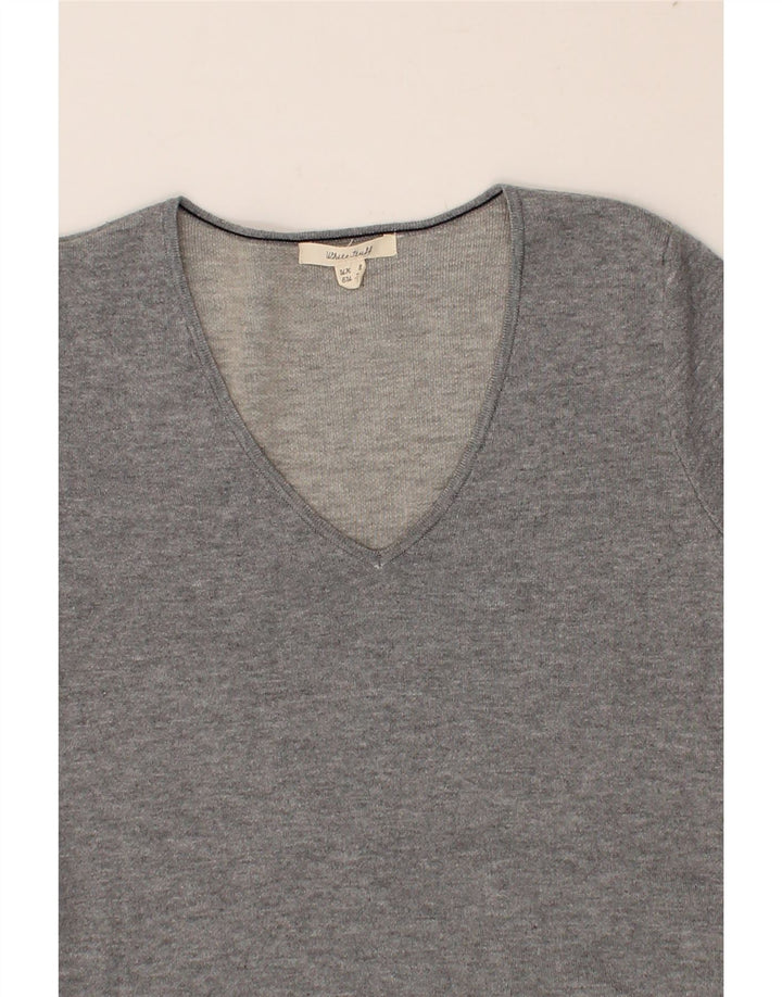WHITE STUFF Womens Long Sleeve Jumper Dress UK 8 Small  Grey Cotton Vintage White Stuff and Second-Hand White Stuff from Messina Hembry 