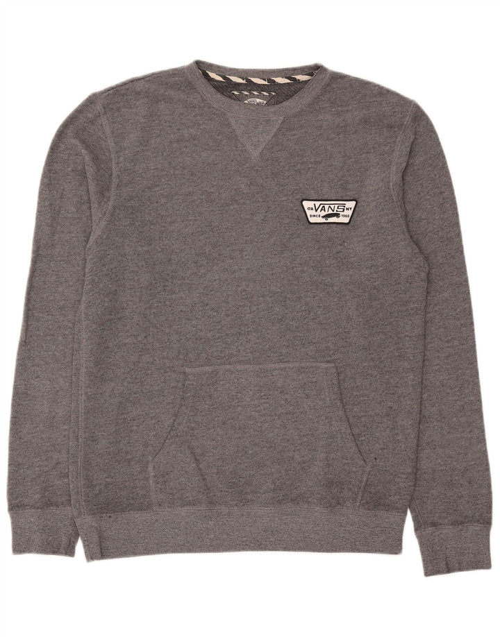 VANS Mens Sweatshirt Jumper Small Grey Cotton