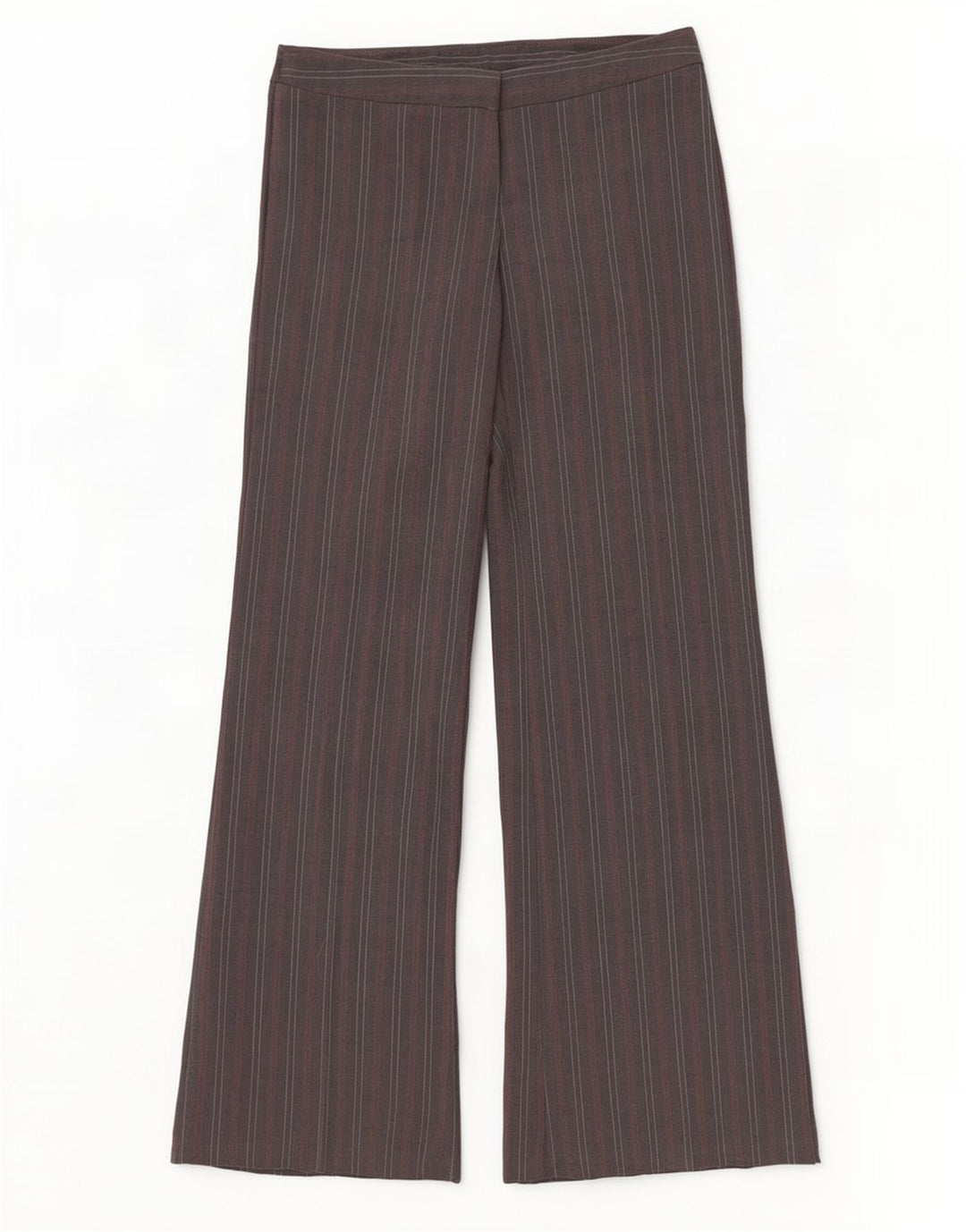 Pantaloni da completo elasticizzati da donna Benetton IT 44 Medium W32 L35 Gessato grigio