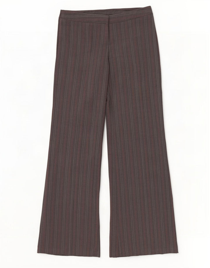 Pantaloni da completo elasticizzati da donna Benetton IT 44 Medium W32 L35 Gessato grigio