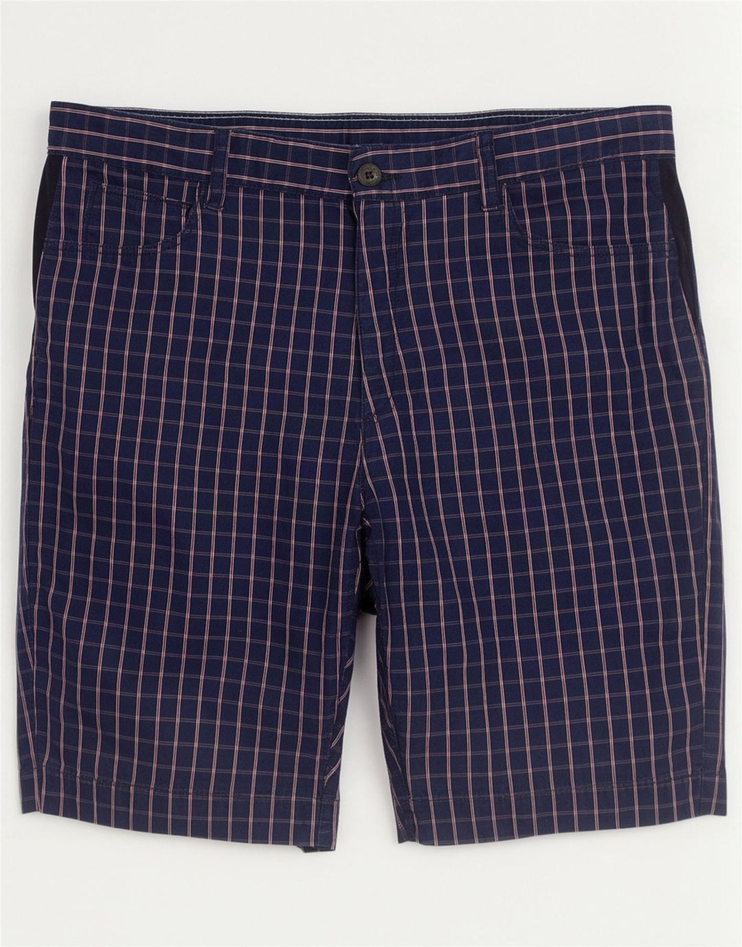 Pantaloncini chino da uomo Lacoste taglia 44 grande W34 cotone a quadri blu navy