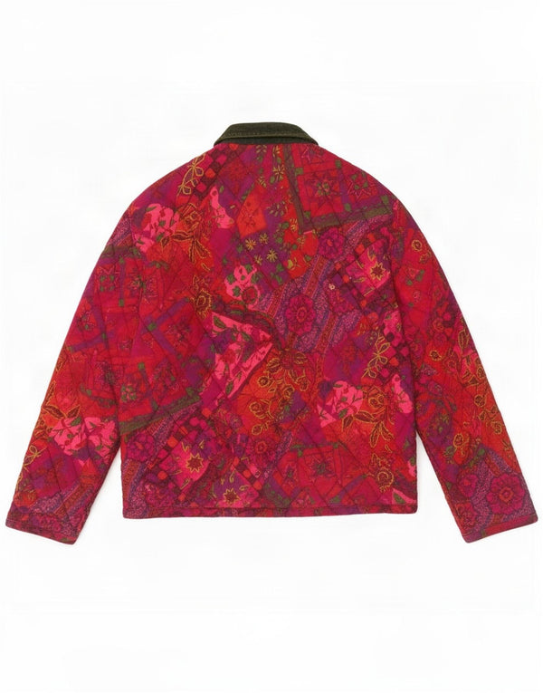 Giacca trapuntata da donna American System UK 14 Cotone floreale rosa medio