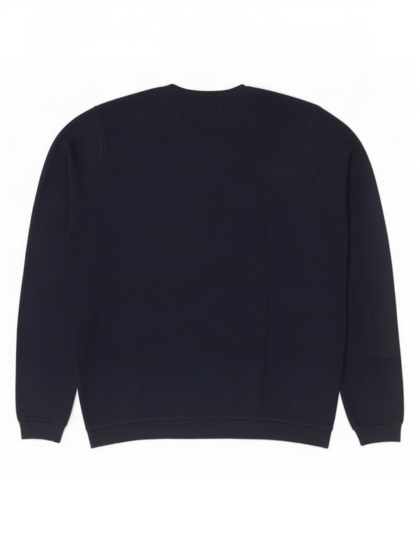 Maglione maglione girocollo da uomo Zara grande blu navy