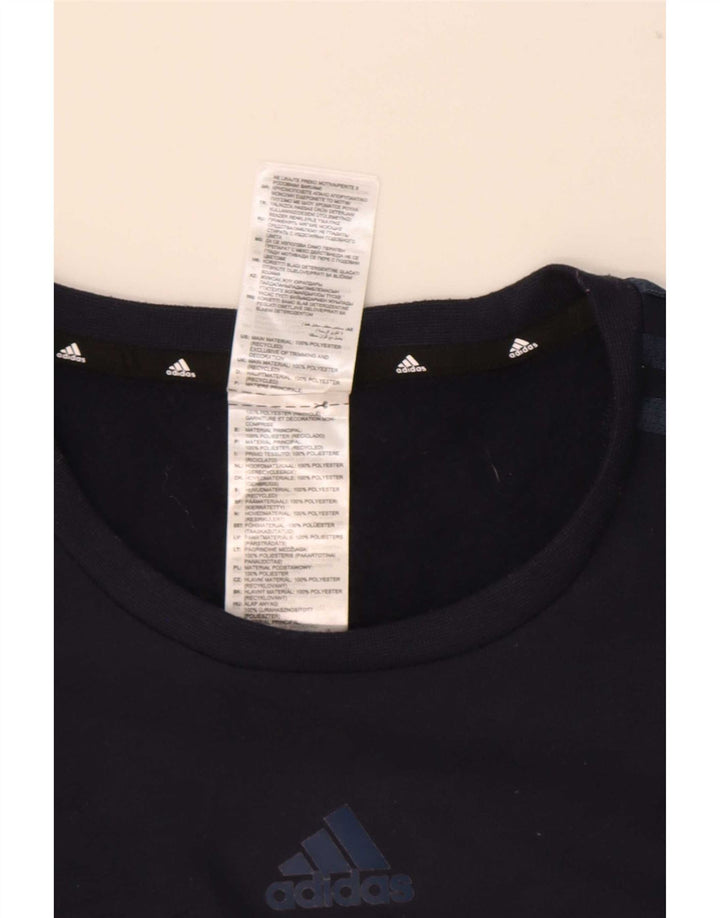 Felpa da uomo Adidas maglione medio blu navy poliestere