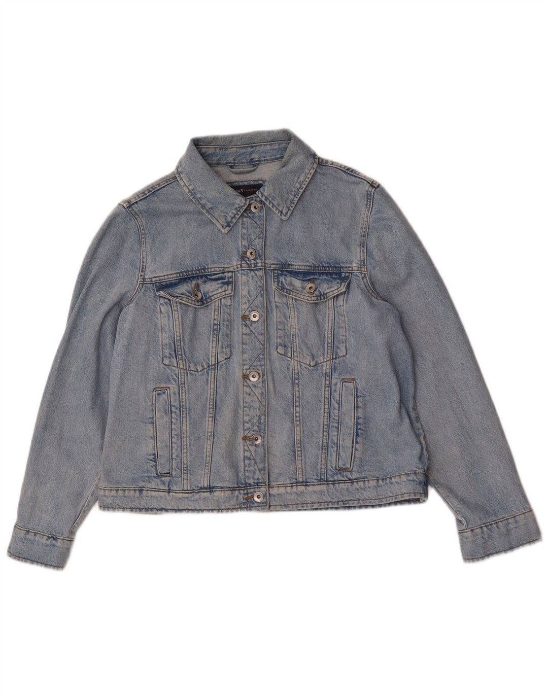 Giacca in denim da donna Marks & Spencer UK 18 XL cotone blu