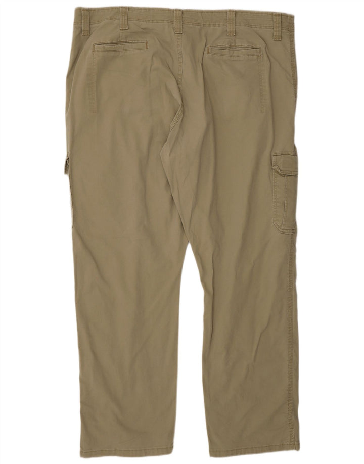 Pantaloni cargo da uomo dalla vestibilità comoda WRANGLER W42 L30 cotone kaki