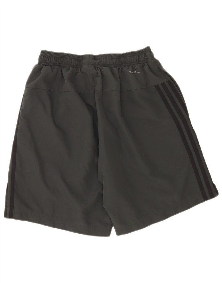 Pantaloncini sportivi Adidas Climalite da uomo piccoli in poliestere grigio