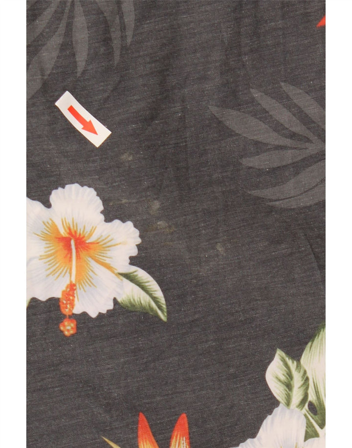 Pantaloncini da bagno da uomo Rip Curl Mirage di grandi dimensioni in poliestere floreale grigio