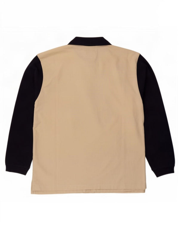 Polo da rugby grafica a maniche lunghe da uomo Levi's XL bianca a blocchi di colore