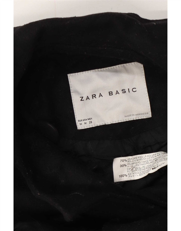 Cappotto da marinaio da donna Zara UK 12 medio in lana nera
