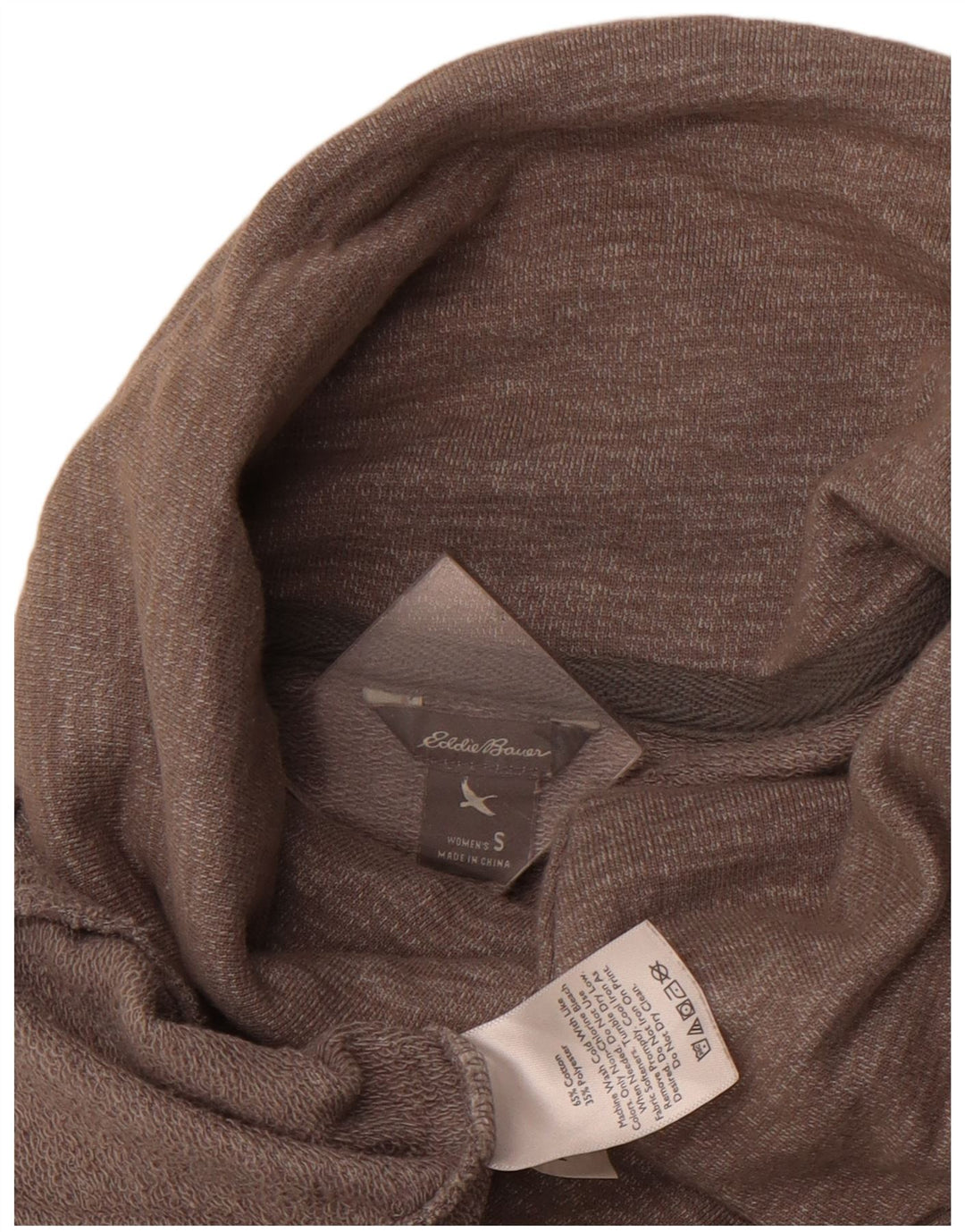 Maglione cardigan da donna EDDIE BAUER UK 10 piccolo cotone grigio