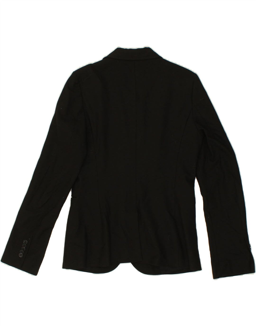 BENETTON Womens 2 Button Blazer Jacket IT 46 Large Black Vintage Benetton and Second-Hand Benetton from Messina Hembry 