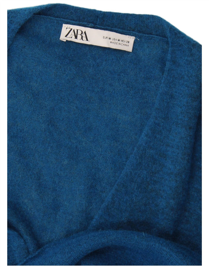 Maglione cardigan oversize da donna Zara UK 14 Blu medio
